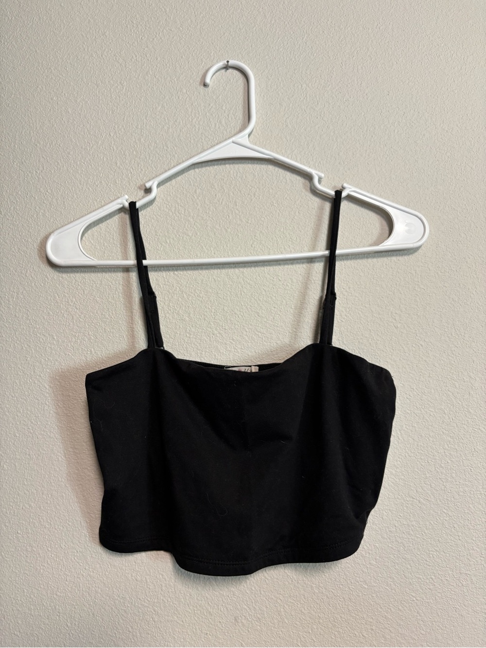 Heart Hips Black Cropped Spaghetti Strap Cami